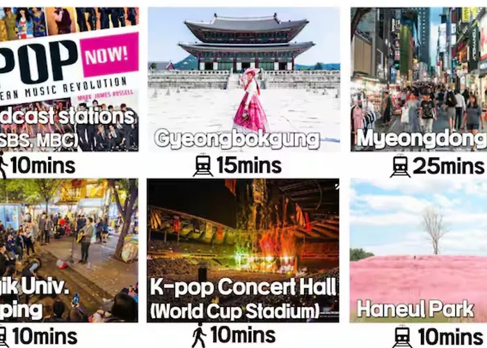 아파트호텔 Arex # Queen Bed 5 #10 People # Airport Railway Station # Triple Station # Hong Dae # #3room # Dmc #